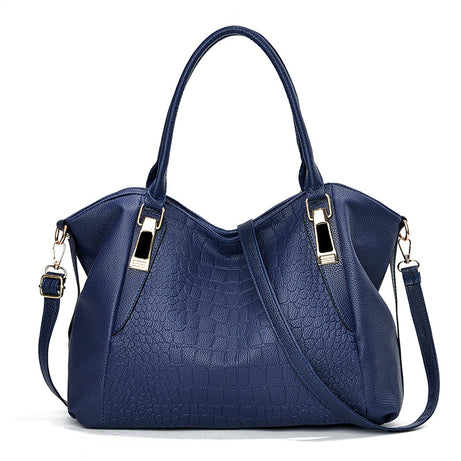 Women's Crocodile Pattern Handbag Soft Leather Big