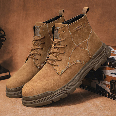 Men's Ankle Leather Western Martin Boots