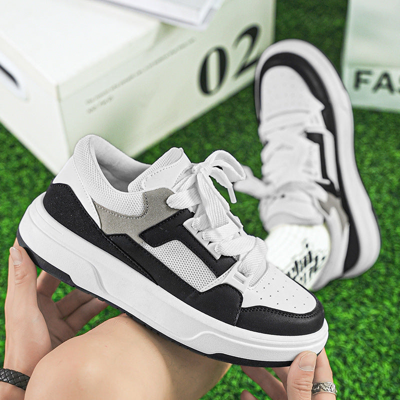 Men's Color Matching Low-top Lace-up Shoes