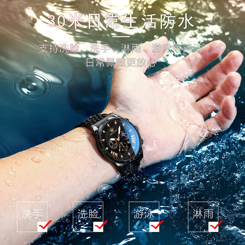 Men's Waterproof Luminous Ultra-thin Quartz Watch