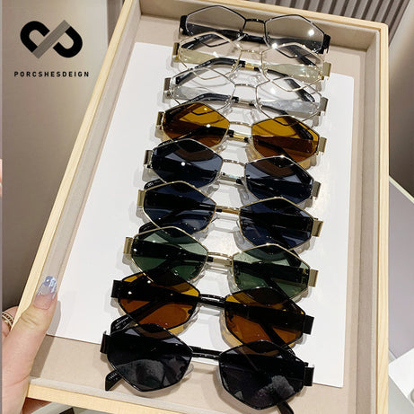 Men's Personalized Polygonal Hip Hop Retro Small Sunglasses