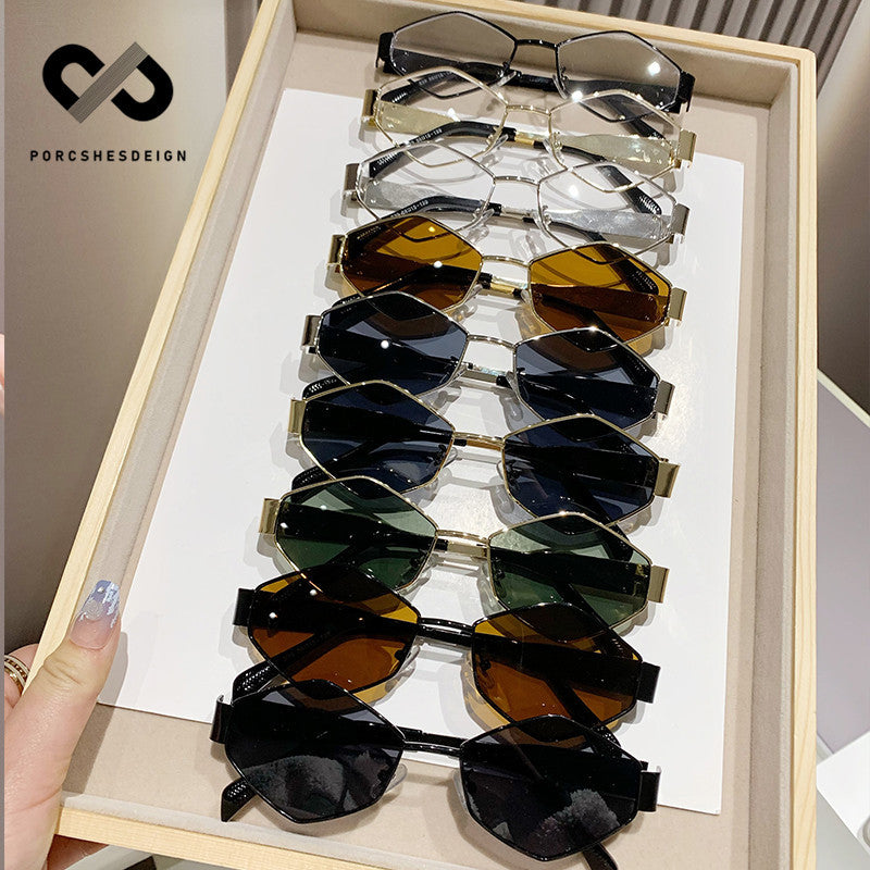 Men's Personalized Polygonal Hip Hop Retro Small Sunglasses
