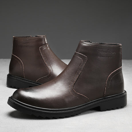 Men's Leather High - Top Casual Martin Boots (In Stock)