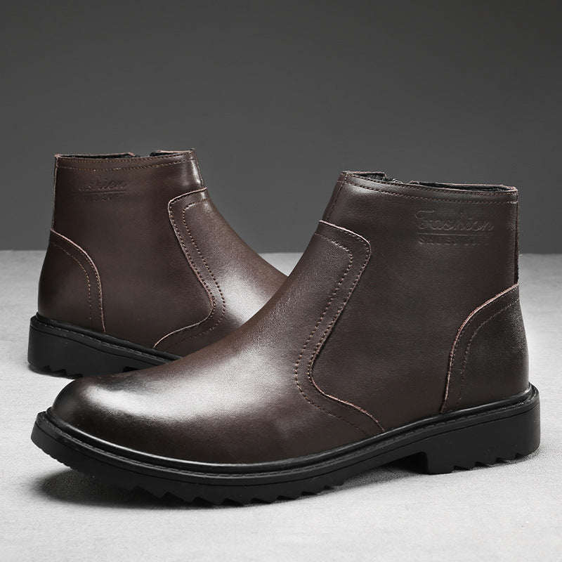 Men's Leather High - Top Casual Martin Boots (In Stock)