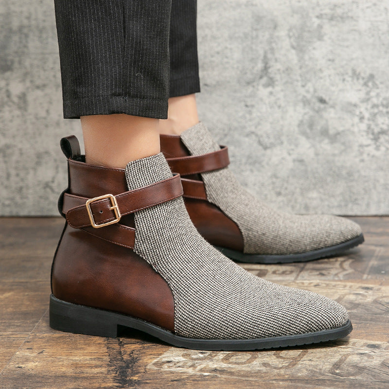 Men's Leather British Style Martin Boots