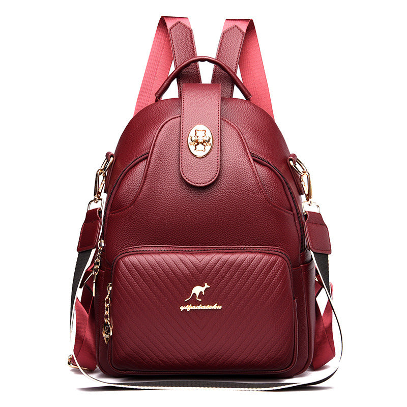 Women's Leather Versatile Stylish Backpack
