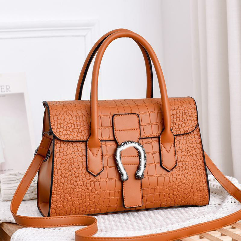 Women's Fashion Handbag Crocodile Pattern Shoulder Bag
