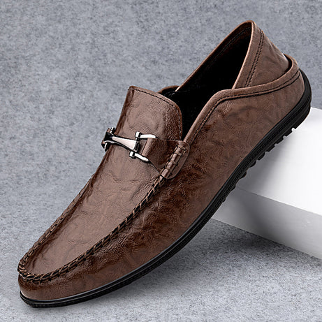 Men's British Style Genuine Leather Casual Shoes (In Stock)