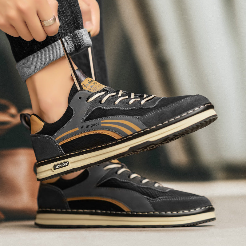 Men's Microfiber Retro Versatile Casual Shoes