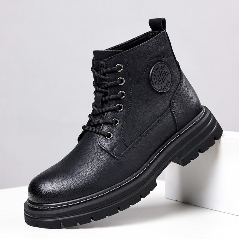 Men's Leather High Ankle Martin Boots
