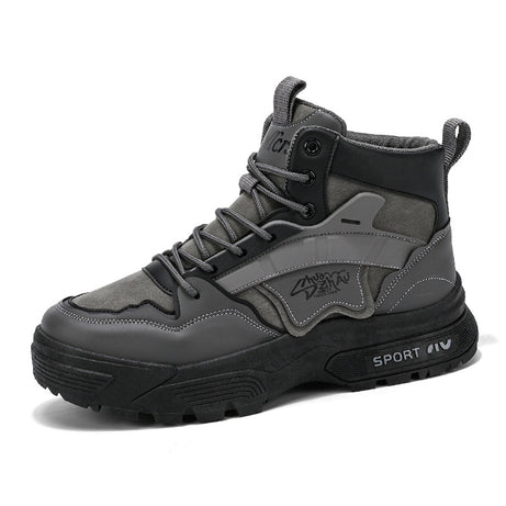 Men's Retro High-Top Lace-Up Casual Boots