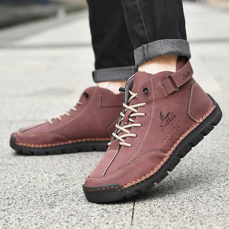 Men's Leather Foot-Fitting Lazy Casual Shoes