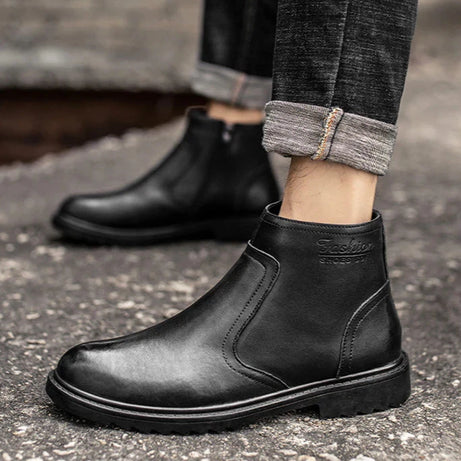 Men's Leather High - Top Casual Martin Boots (In Stock)