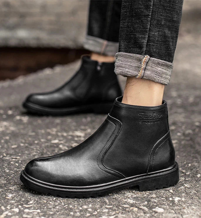 Men's Leather High - Top Casual Martin Boots (In Stock)