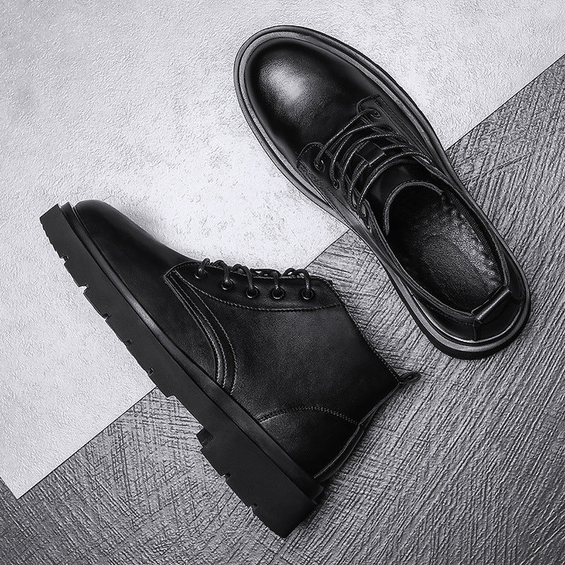 Men's Fashion British High Top Outdoor Leather Boots