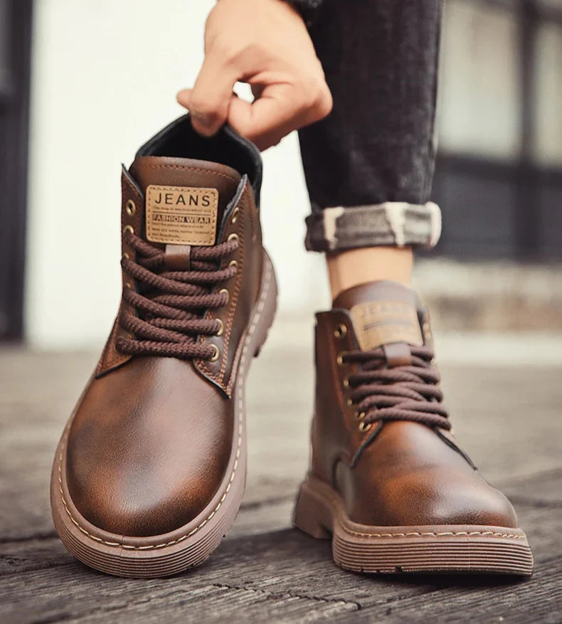 Men's British Style High-Top Casual Martin Boots (In Stock)