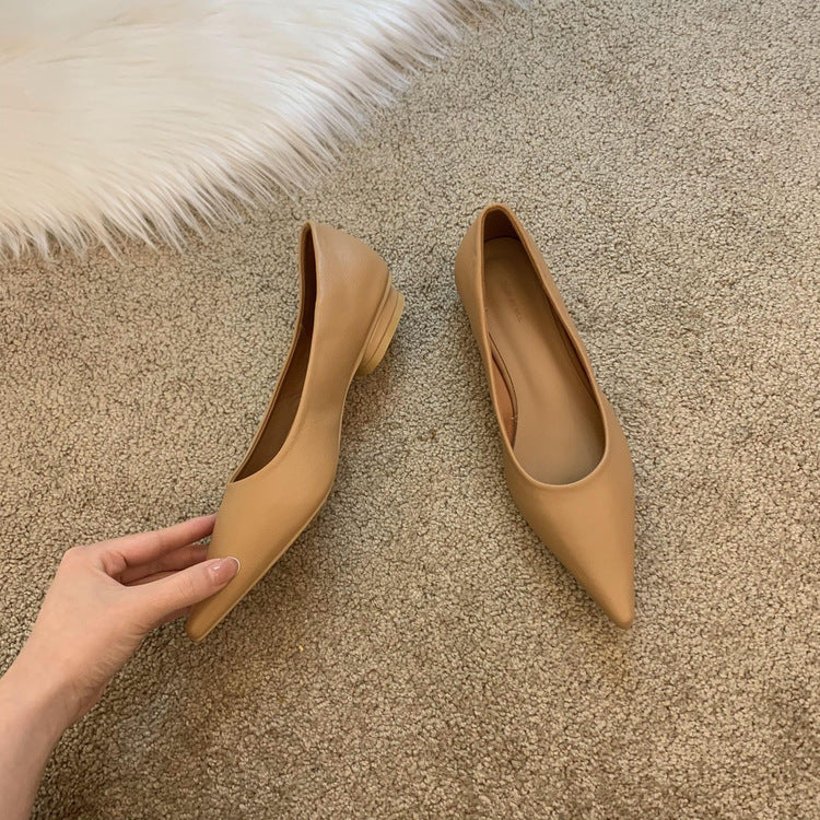 Women's Casual Elegant Black Low Heel Shoes