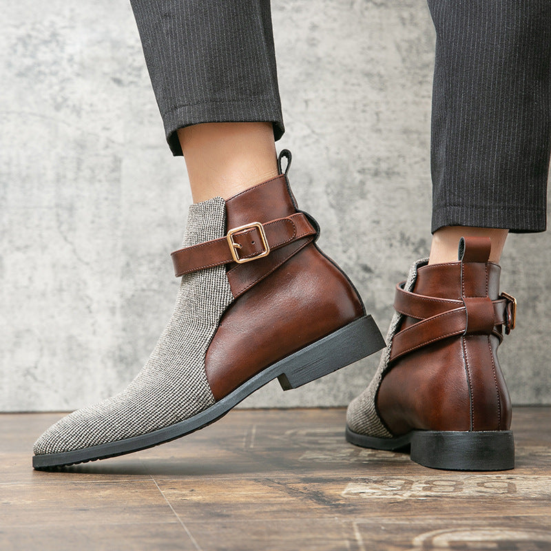 Men's Leather British Style Martin Boots