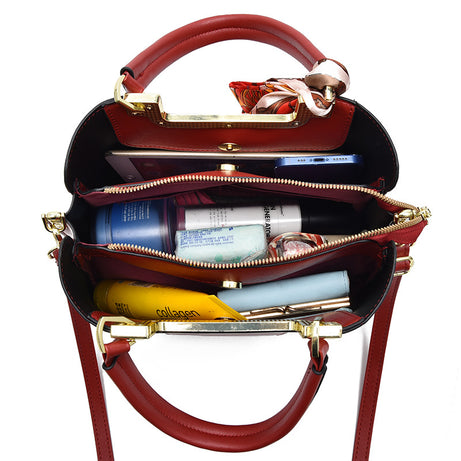 Women's Fashion Splicing Large-Capacity Shoulder Bag