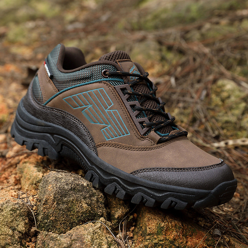 Men's Leather Outdoor Trendy Hiking Shoes