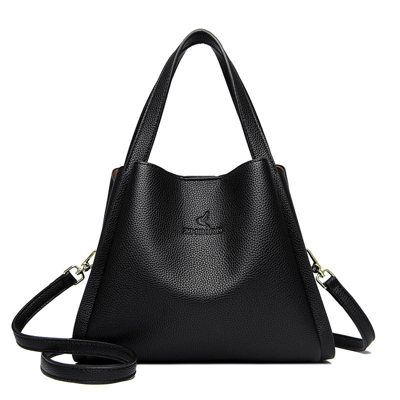 Women's Leather Magnetic Buckle Shoulder Bag