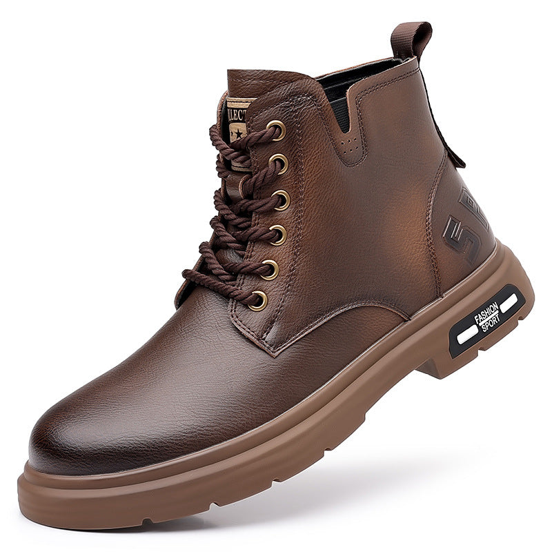 Men's Leather Martin Boots British style Shoes