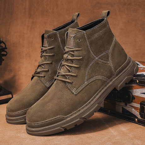 Men's Ankle Leather Western Martin Boots