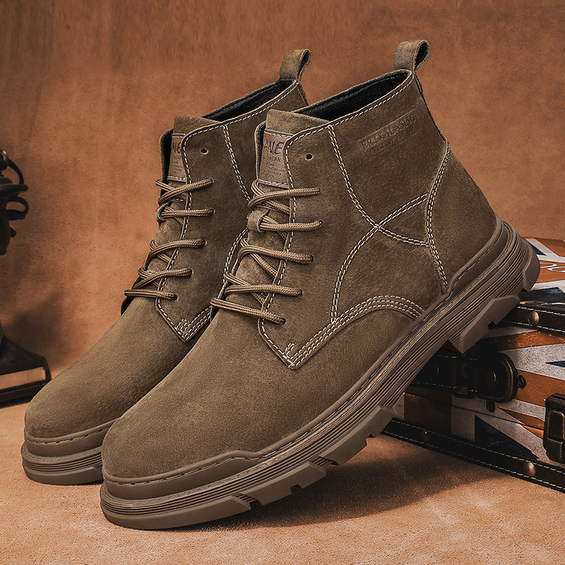 Men's Ankle Leather Western Martin Boots