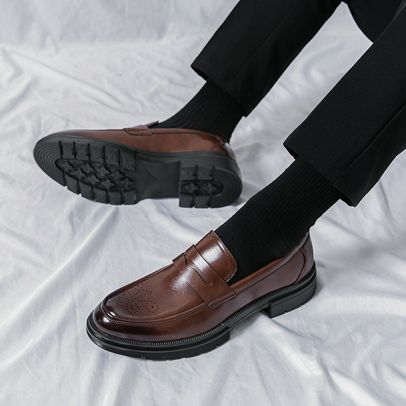 Men's Leather British Style Fashion Casual Shoes