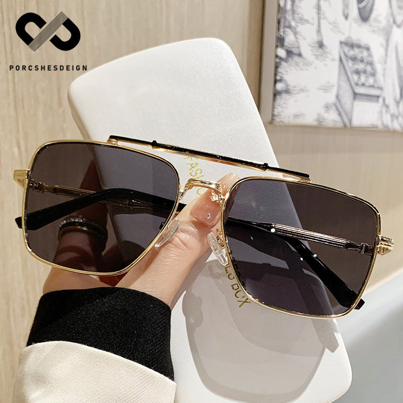 Women's Metal Trendy Sunshade UV-proof Sunglasses
