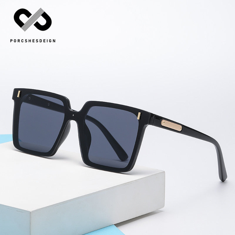 Women's Retro Square UV Protection Large Frame Sunglasses