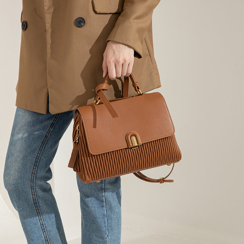 Women's Leather Texture Shoulder Bag