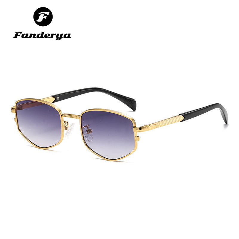 Men's Small Frame Metal Retro Style Sunglasses