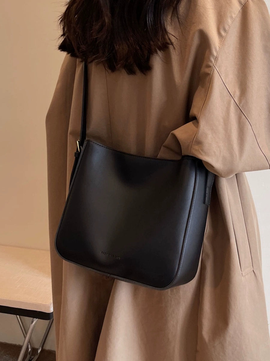 Women's Leather Casual Shoulder Bucket Bag