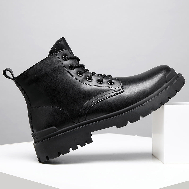 Men's Leather High-Top Casual Martin Boots