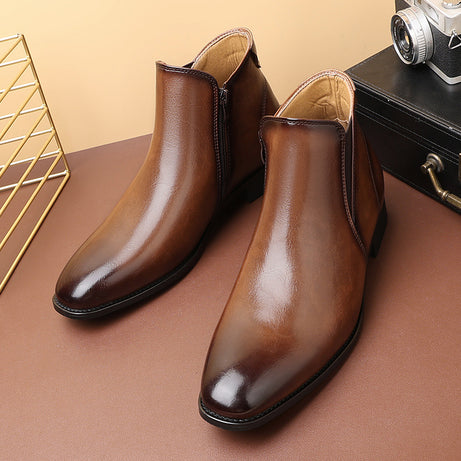 Men's Leather First Layer Cowhide Chelsea Boots