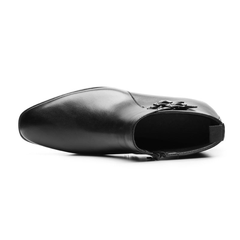 Men's Leather Outdoor Pointed Chelsea Boots