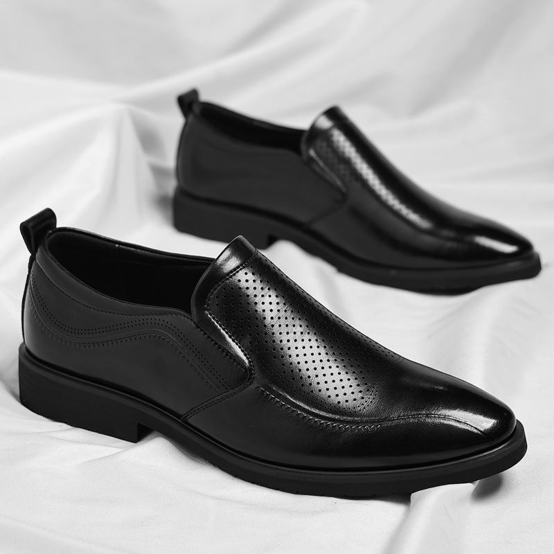 Men's Hollow Breathable Leather Casual Shoes
