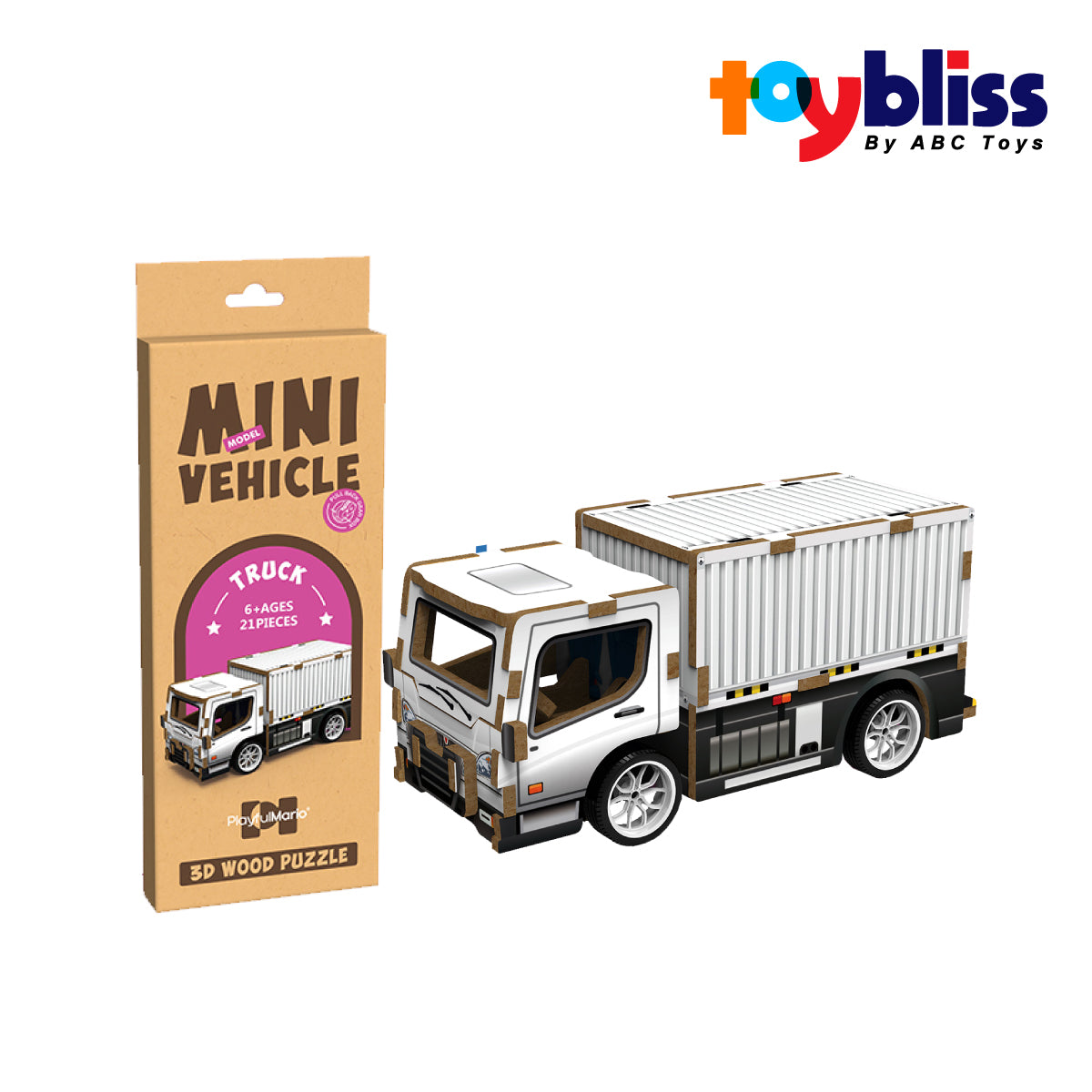 Toybliss Playful Mario 3D Wooden Truck Puzzle (68019), Ages 6+