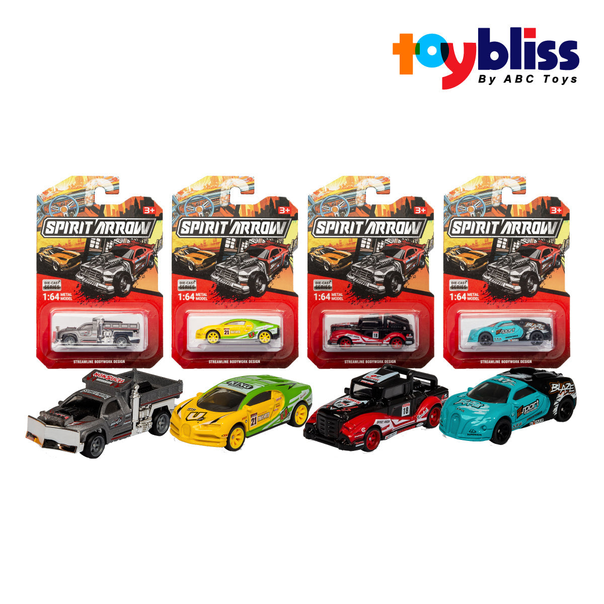 Toybliss SPIRIT ARROW 1:64 Die-Cast Car Series (009), Ages 3+