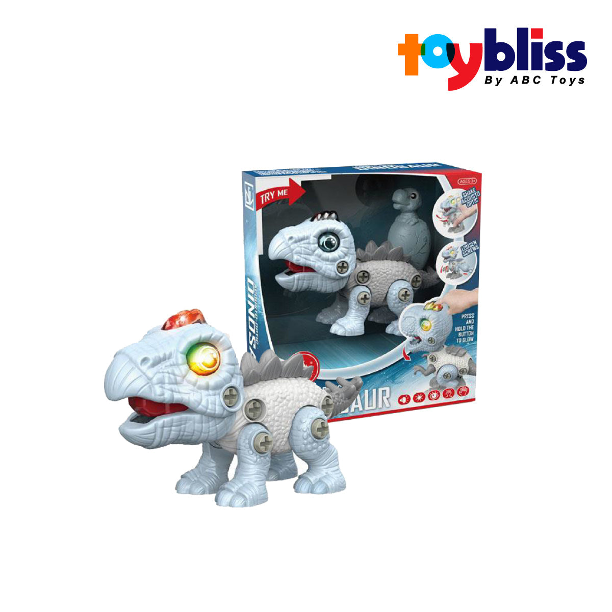Toybliss Interactive Light & Sound Dinosaur (RS019), Ages 3+