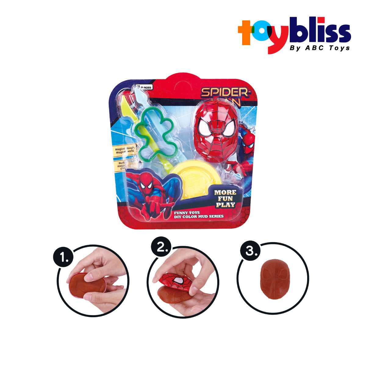 Toybliss Spider Man DIY Color Mud Series (58-8), Ages 3+