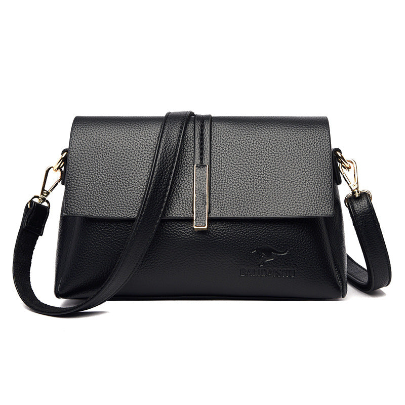 Women's Leather Portable Square Shoulder Bag | Trendy & Classic Bag