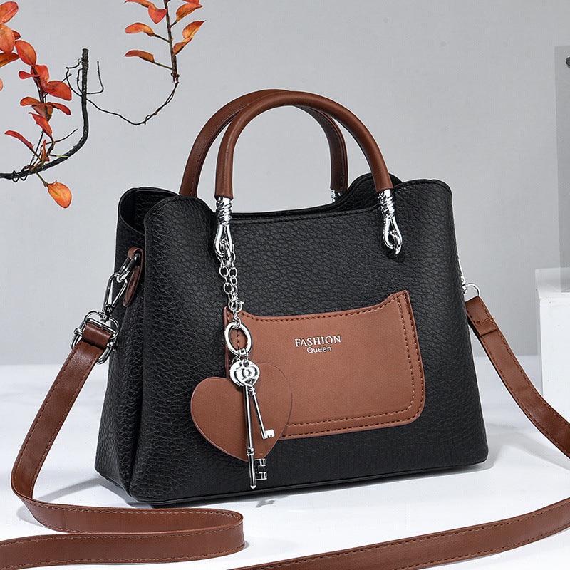 Women's Leather Trendy Hand & Shoulder Bag