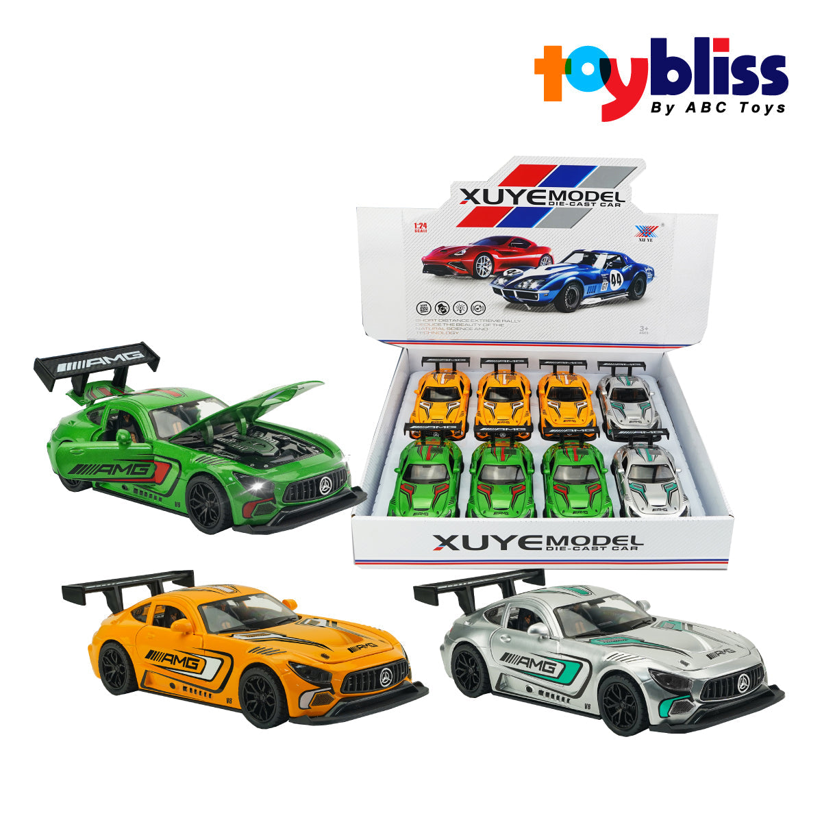 Toybliss XU YE 1:24 Die-Cast AMG Pull Back Car (K240B4), Ages 3+