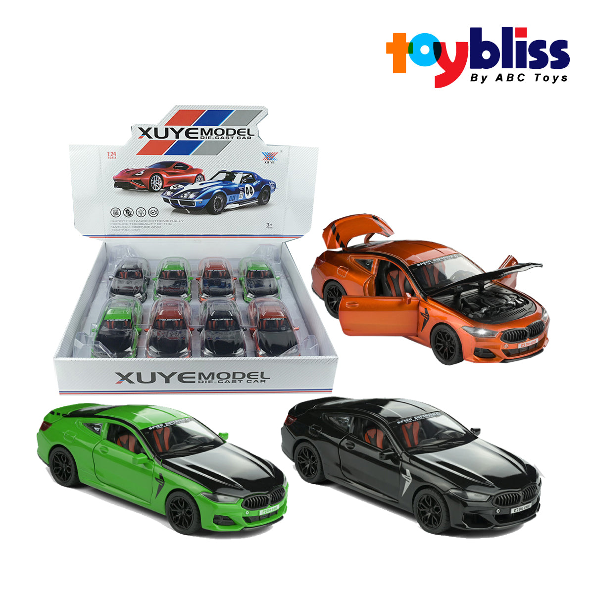 Toybliss XU YE 1:24 Die-Cast BMW Pull Back Car (K240B2), Ages 3+