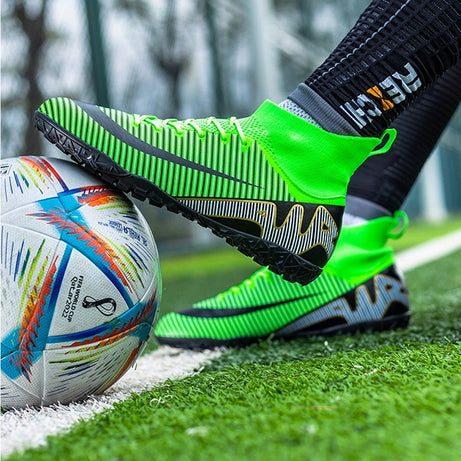 Men's Football High-Top Broken Nails Sports Shoes