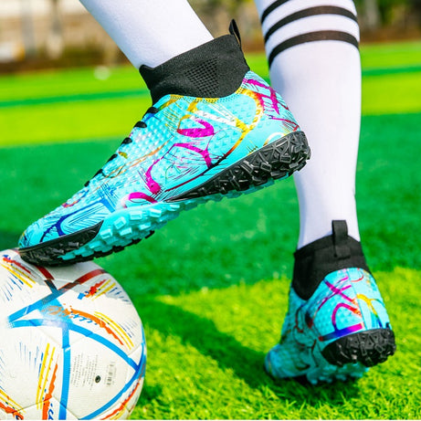 Men's High-Top Football Broken Nails Shoes