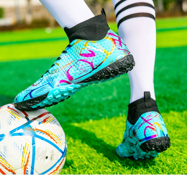 Men's High-Top Football Broken Nails Shoes