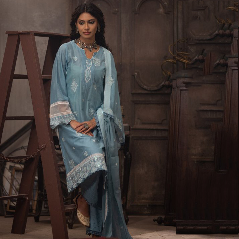 TriTex SHEHZADI Embroidered Lawn with Chiffon | SZ-2532